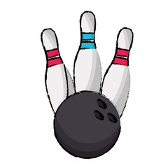 bowling pin sport ball vector illustration eps 10