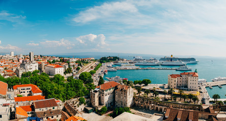 Naklejka na ściany i meble The embankment of the old town of Split in Croatia.