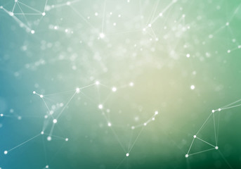 Fototapeta premium Abstract blue 3d Illuminated distorted Mesh Sphere . Neon Sign . Futuristic Technology HUD Element . Elegant Abstract Destroyed Sphere . Big data visualization .