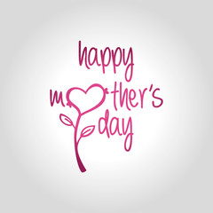 happy mothers day greeting card vector illustration