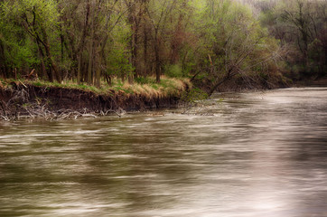 Spring storm over the Des Moines river