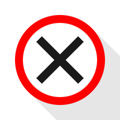 TRAFFIC SIGN FLAT DESIGN ICON LOGO