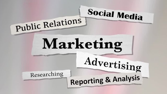 Marketing Newspaper Headlines Advertising Communication 3d Animation