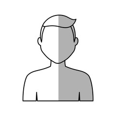 man cartoon icon over white background. vector illustration