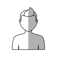 man cartoon icon over white background. vector illustration