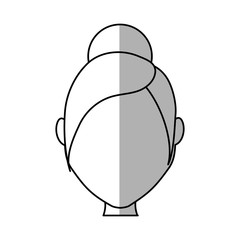 woman face cartoon icon over white background. vector illustration