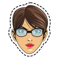Woman cartoon icon. Girl female avatar person people and human theme. Isolated design. Vector illustration