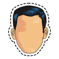 Man icon. Male avatar person people and human theme. Isolated design. Vector illustration