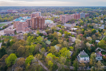 Aerial view of Tuscany-Canterbury, in Baltimore, Maryland.