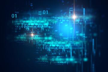 digital code number abstract technology background
