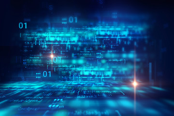 digital code number abstract technology background