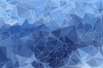 Pale blue abstract low poly geometric background