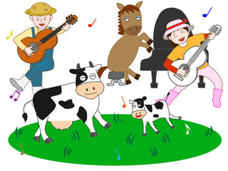 牧場のコンサート