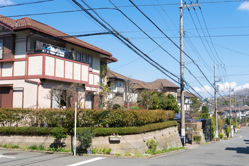Fototapeta na wymiar 日本の住宅街の風景 2