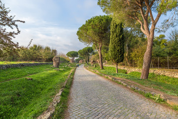 Fototapeta na wymiar Rome, Italy. Appian Way, 312 BC.