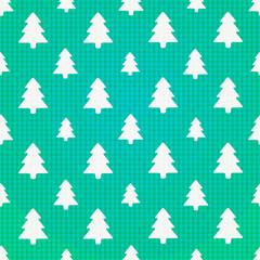 vector seamless pattern of christmas tree