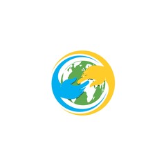 abstract earth care logo design