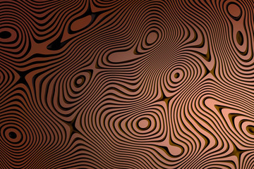 Fototapeta na wymiar Beautiful abstract background with wavy geometric pattern in brown colors. Digitally generated image.
