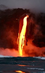 Lava flowing into the Ocean