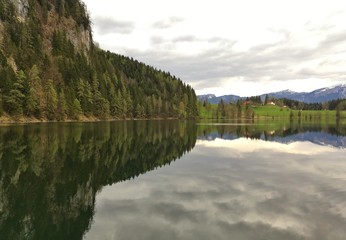 Symmetry on the lake in Spital on the Pyhrn,Austria