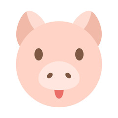 Obraz na płótnie Canvas cute pig face zodiac cartoon