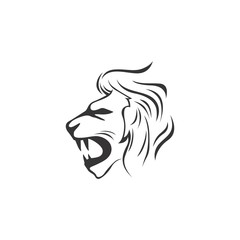  abstract lion head icon logo