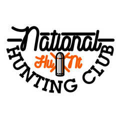Color vintage hunting club emblem