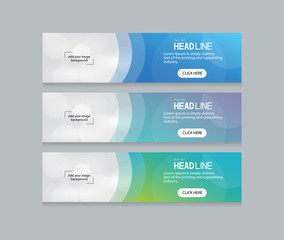 abstract web banner design template