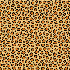 Seamless leopard pattern.