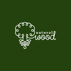 Natural wood logo