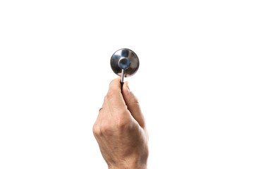 Stethoscope on white background