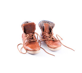 Old brown sneakers