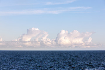 Clouds above the horizon