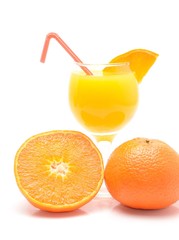  Orange cocktail isolated on white background