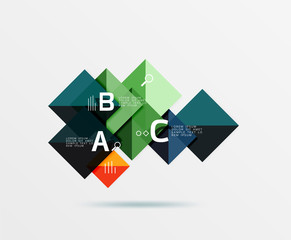 Geometric abstract background with option infographic