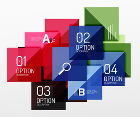 Colorful triangles and squares