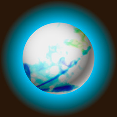 Obraz premium abstract planet with glowing, vector illustration eps 10