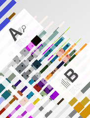 Colorful lines, rectangles and stripes with option infographics