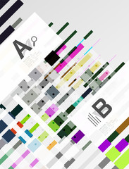 Colorful lines, rectangles and stripes with option infographics