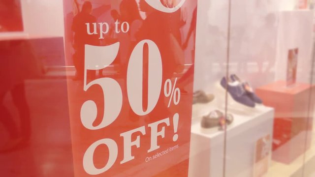 50 percent off sign