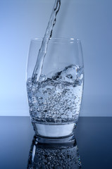 Wasser im Wasserglas - Trinkglas 