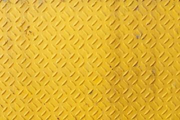 Old Yellow Diamond Plate Background.