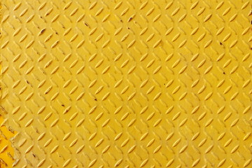 Old Yellow Diamond Plate Background.