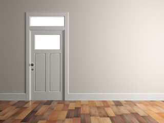 Interior empty room 3D rendering