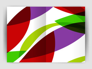 Obraz premium Wave design business brochure or annual report cover