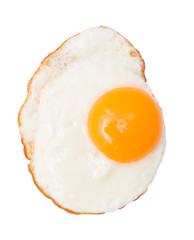 fried egg on a white background