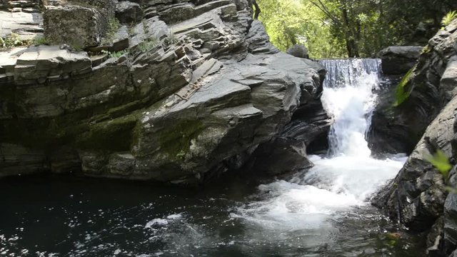 Waterfall in Spring. Kemalpasa Izmir Turkey.