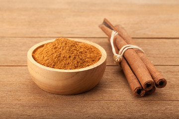 Cinnamon stick and cinnamon powder