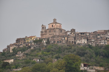 Fototapeta na wymiar Castel Madama, old village in the Metropolitan city of Rome, Lazio region, Italy
