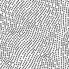 Seamless polka dots pattern. White and black colored vector illustration. - 144687344